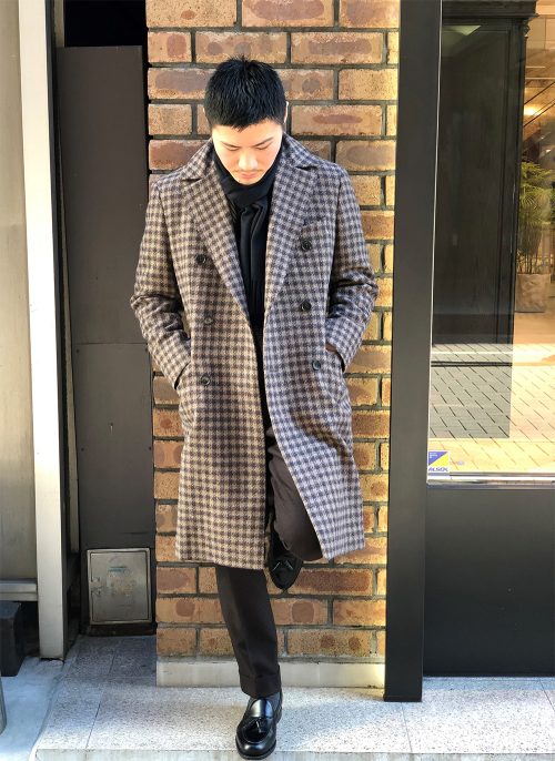 メンズ オーダーアルスターコート オーダースーツは完全国内縫製のhanabishi ハナビシ