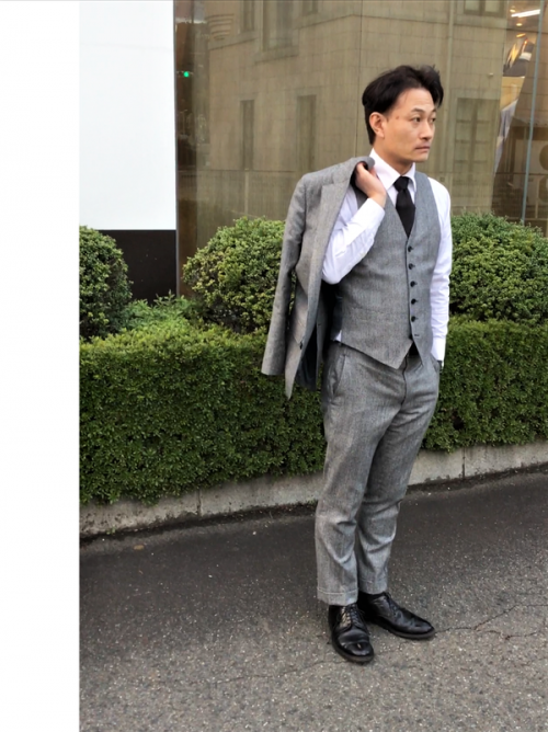 オーダースーツ グレンチェックスリーピーススーツ | オーダースーツは  