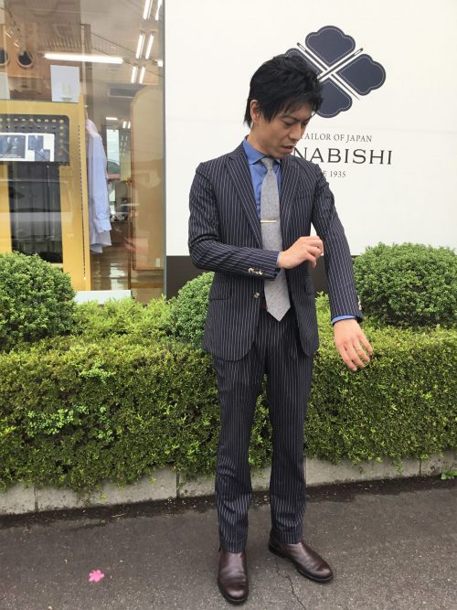 オーダースーツ ストライプスーツ オーダースーツは完全国内縫製のhanabishi ハナビシ オーダースーツ ストライプスーツ オーダースーツは完全国内縫製のhanabishi ハナビシ