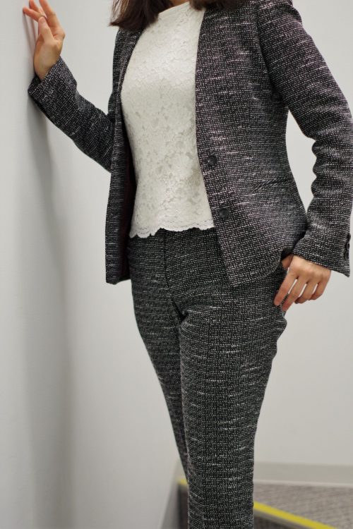 プライベートにも使えるツイードパンツスーツ | オーダースーツは完全  