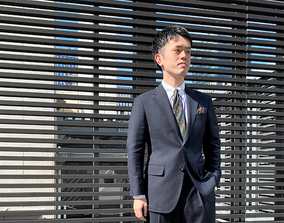 レディース オーダー 基本のネイビー・パンツスーツ | オーダー