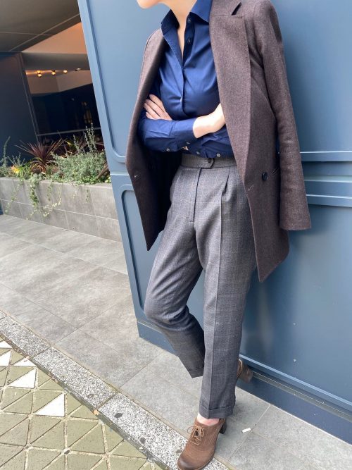 自分を魅せたいマニッシュなレディーススーツ オーダースーツは完全国内縫製のhanabishi ハナビシ