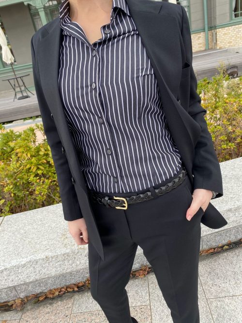 自分を魅せたいマニッシュなレディーススーツ オーダースーツは完全国内縫製のhanabishi ハナビシ