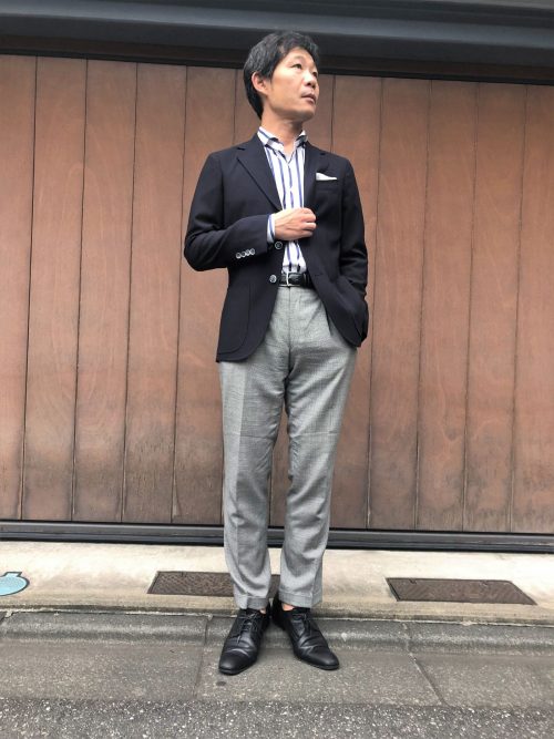 間違いないセットアップジャケット、シャツコーディネートのお勧め オーダースーツは完全国内縫製のHANABISHI(ハナビシ)