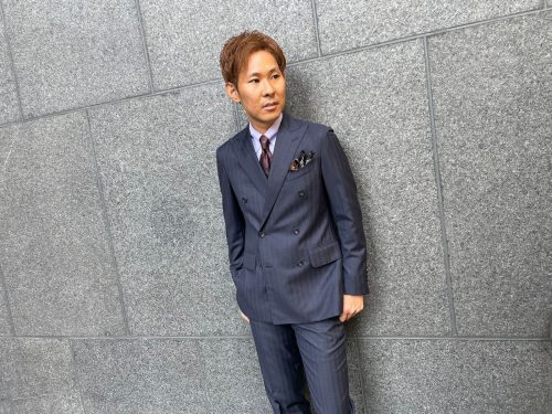 ロロ・ピアーナで仕立てたダブルスーツコーディネート | オーダー 